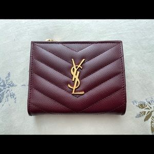 YSL Monogram Zipped Wallet